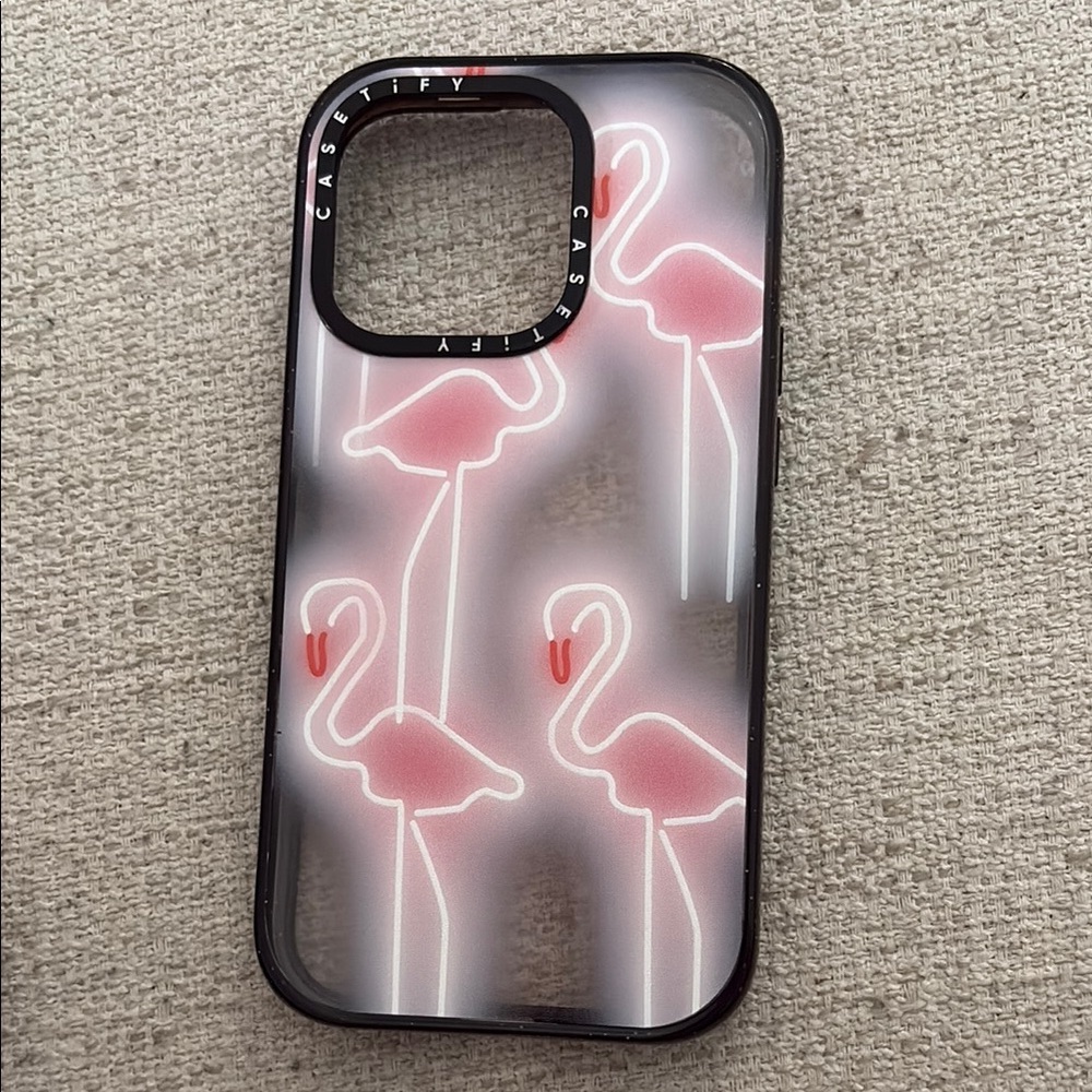 Casetify Flamingo iPhone 14 Pro Case - Pink and Black